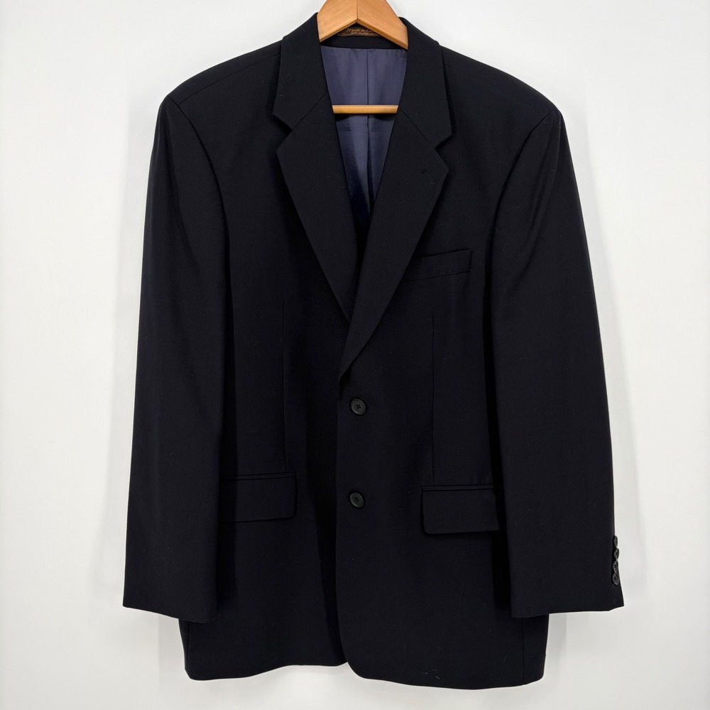 Ralph‎ Ralph Lauren Blazer Wool Black Two Button Classic Professional 41R Jacket - Picture 2 of 14